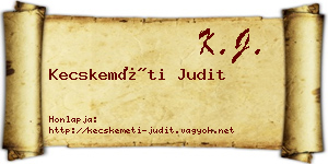 Kecskeméti Judit névjegykártya