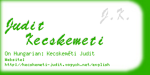 judit kecskemeti business card
